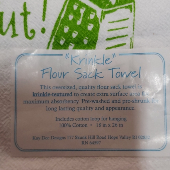 Kitchen Flour Sack Towel My Cooking Rules Grateful For Takeout Cotton White NWT - Picture 7 of 9